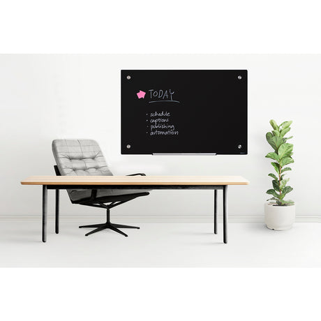 Scritto® Glasboard Schwarz 90 x 60 cm