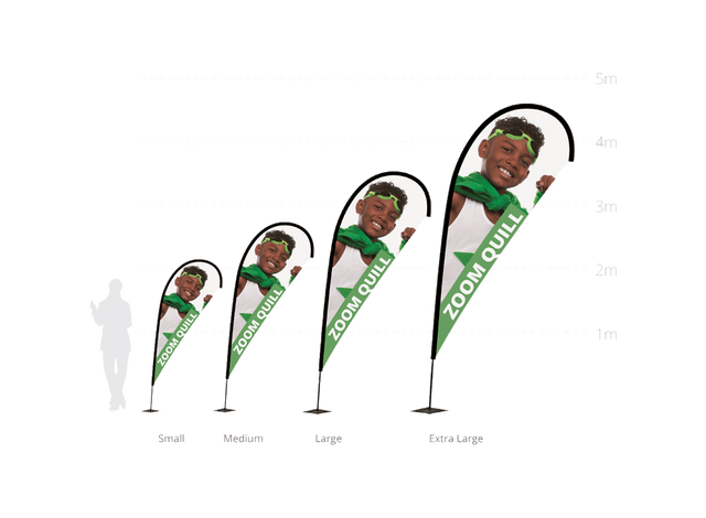 Werbeflagge SignFlag Plus Drop