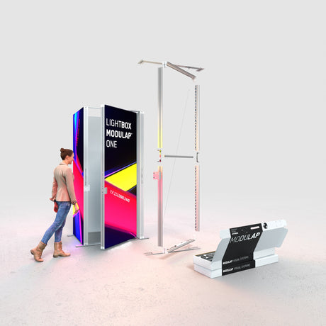 Modulap ONE LED Messestand Set X-05 – Detailansicht