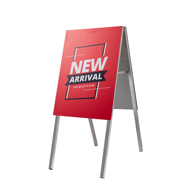 Satz Kundenstopper Stick-On Format 500x700mm Beine und Universal Klettverschluss