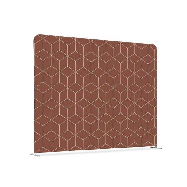 Textil Raumteiler 150-150 Doppel Hexagon Rost