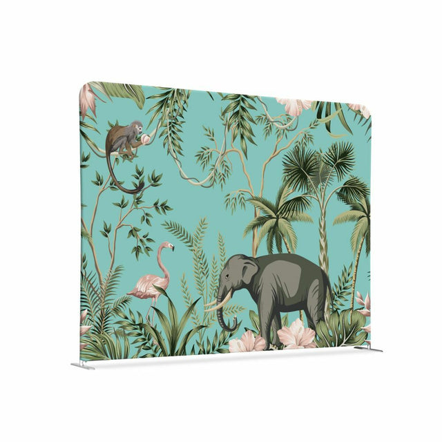 Textil Raumteiler 200-150 Doppel Kinderecke Tropische Tiere