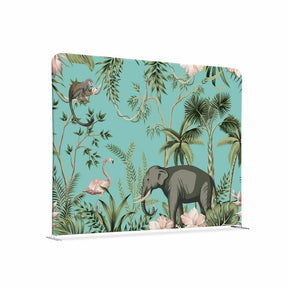 Textil Raumteiler 150-150 Doppel Kinderecke Tropische Tiere
