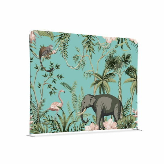 Textil Raumteiler 150-150 Doppel Kinderecke Tropische Tiere