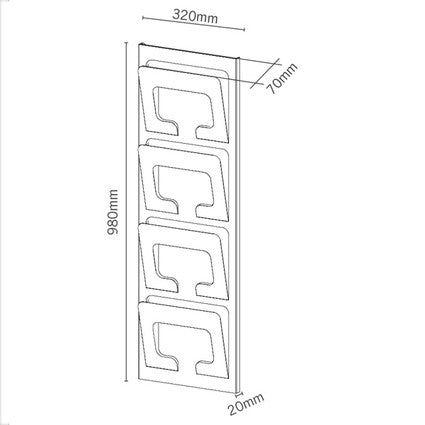 Zeitungshalter Wand scoop – Detailansicht
