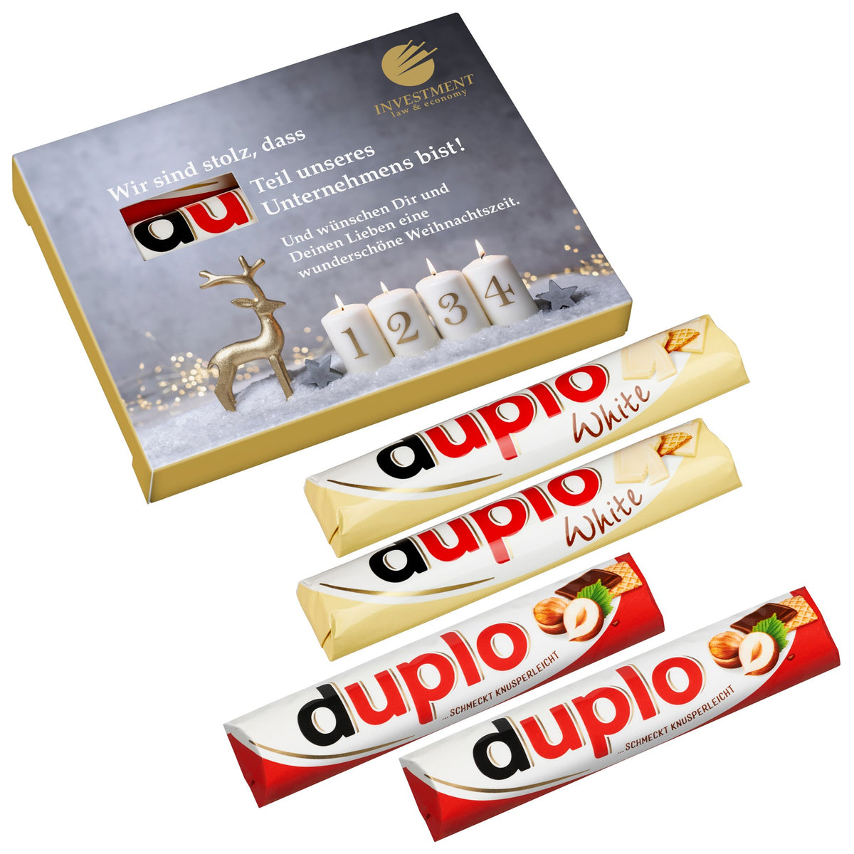 Duplo Advents-Pack mit Logo – 4 Riegel