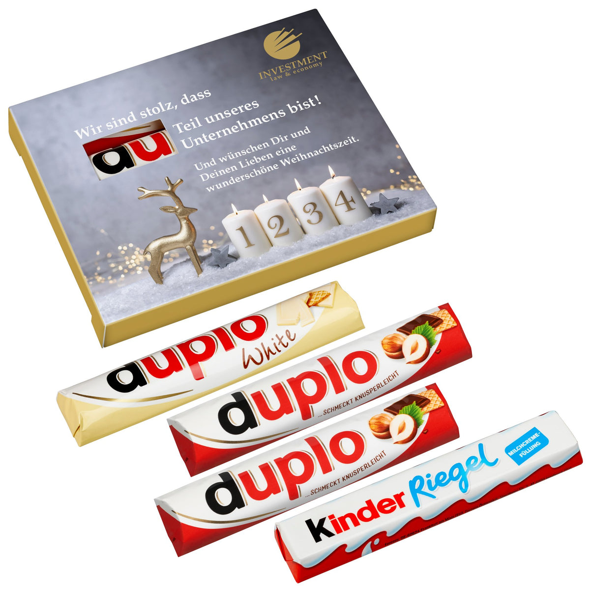 Duplo & kinder Riegel Advents-Pack mit Logo – 4 Riegel