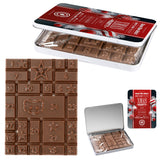 Mini-Adventskalender in Dose mit Logo – Schokoladentafel