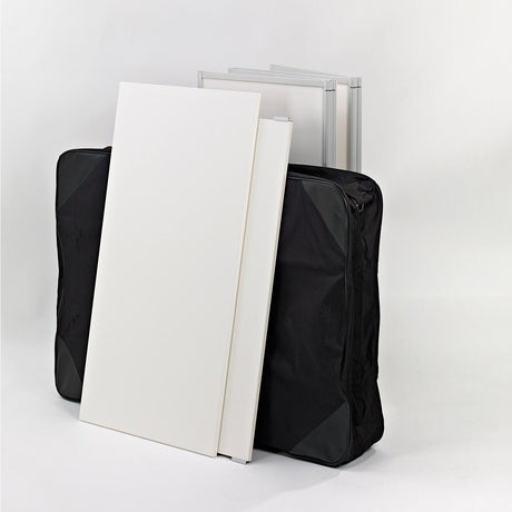 Promotiontheke Alufold Rechteck, inkl. Druck – Detailansicht