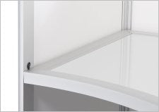 Messetheke gewölbt AluFold Xtra 2 – Detailansicht