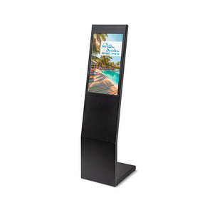 Digitaler Kundenstopper SLIM DESIGN – 24" oder 32" Samsung UHD Stele – im Messeeinsatz