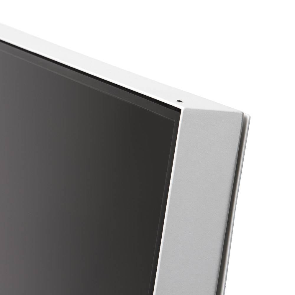 Digitaler Kundenstopper FRAMELESS weiss – 43" Samsung UHD mobil