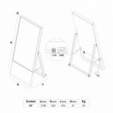 Digitaler Kundenstopper FRAMELESS schwarz – 43" Samsung UHD mobil