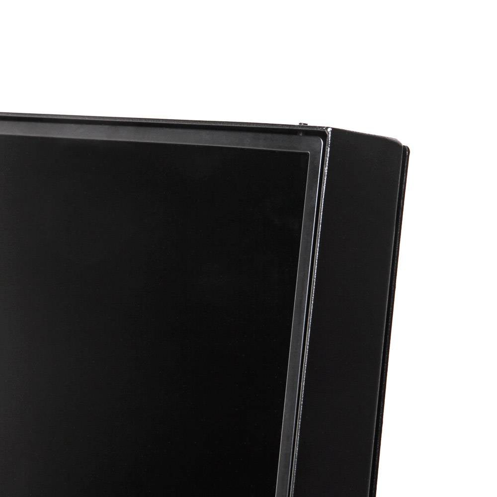 Digitaler Kundenstopper FRAMELESS schwarz – 43" Samsung UHD mobil