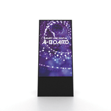 Digitaler Kundenstopper FRAMELESS schwarz – 43" Samsung UHD mobil