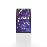 Digitaler Kundenstopper FRAMELESS weiss – 43" Samsung UHD mobil