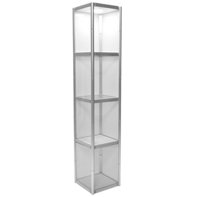 Faltbare Messevitrine eckig (LED) kaufen – Messe-Shop24.de
