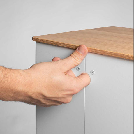 Flux Blox Haubenvitrine – Detailansicht