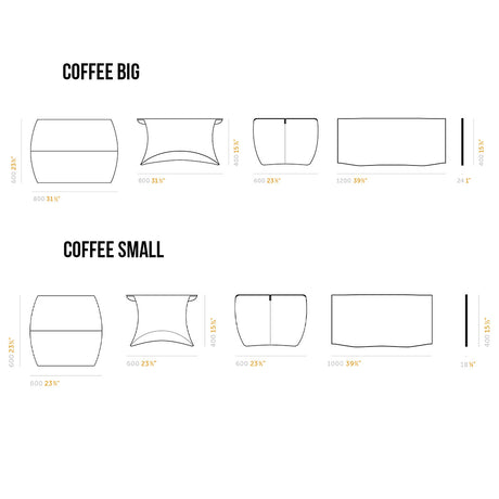 Flux Coffee Loungetisch – Detailansicht