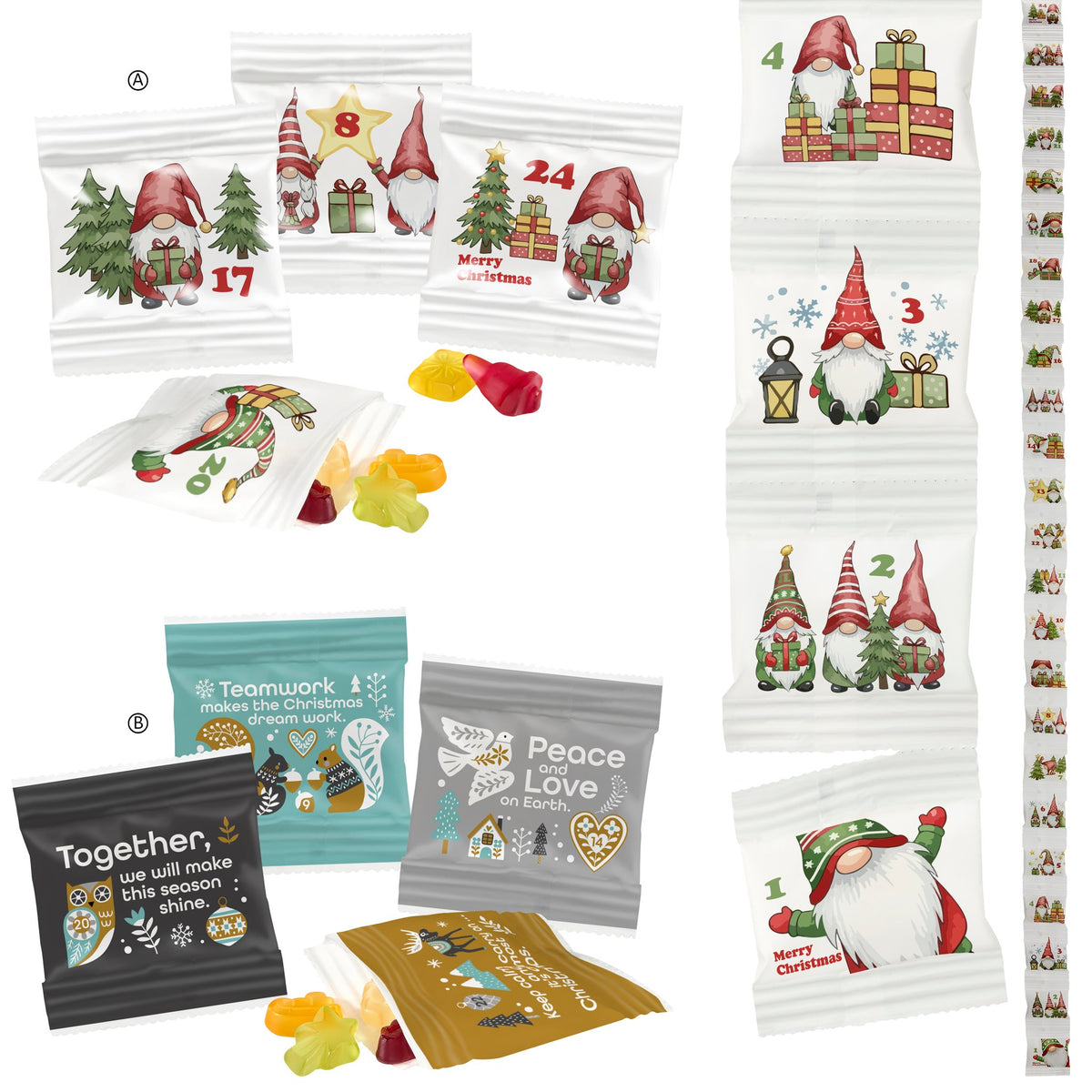 Fruchtgummi-Adventskalender Kette – Standardmotiv