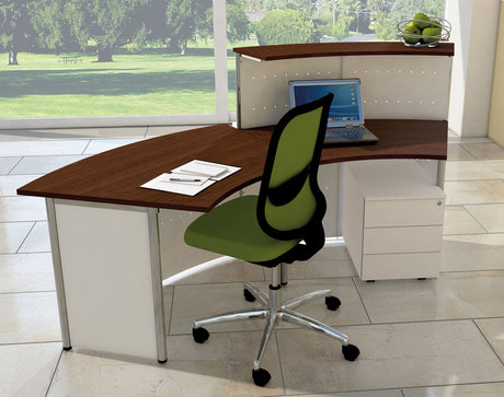Günstige Empfangstheke Office gerundet – Detailansicht