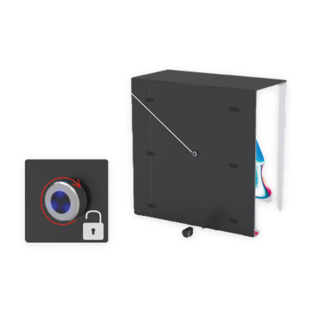 LEDUP Counter DOOR – Fingerprint-Schloss