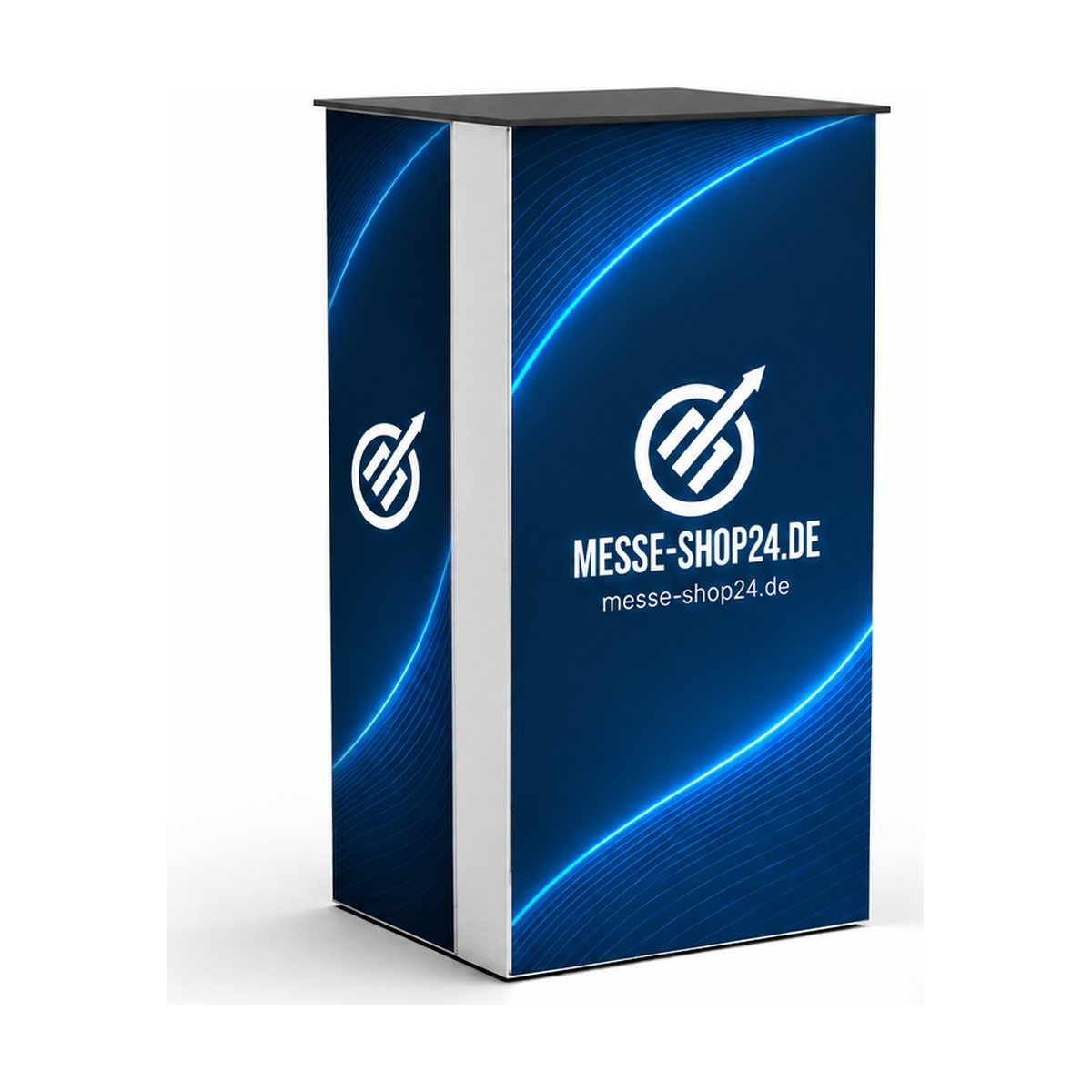 LEDUP Counter ONE MINI mit Messe-Shop24-Branding – freigestellt