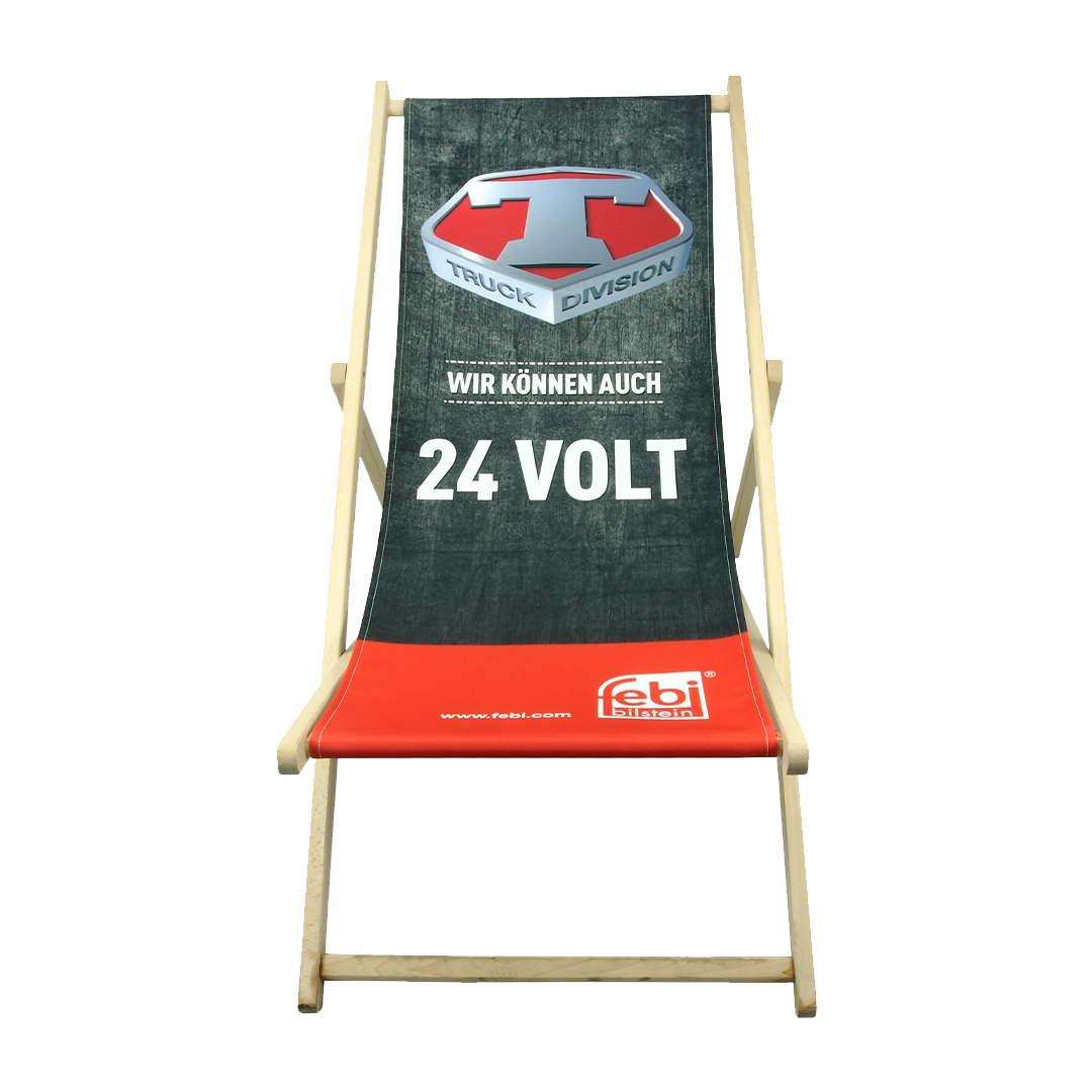 Liegestuhl mit Druck (mit FSC-Zertifikat)