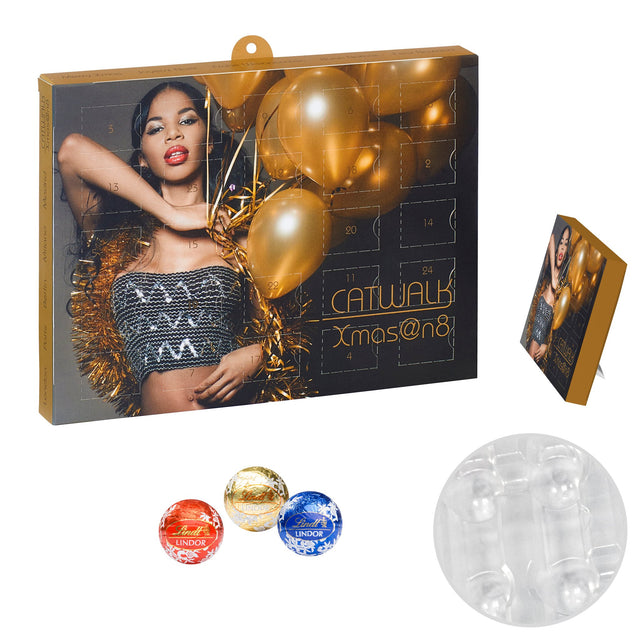 Lindt Lindor Adventskalender mit Logo – Pralinés