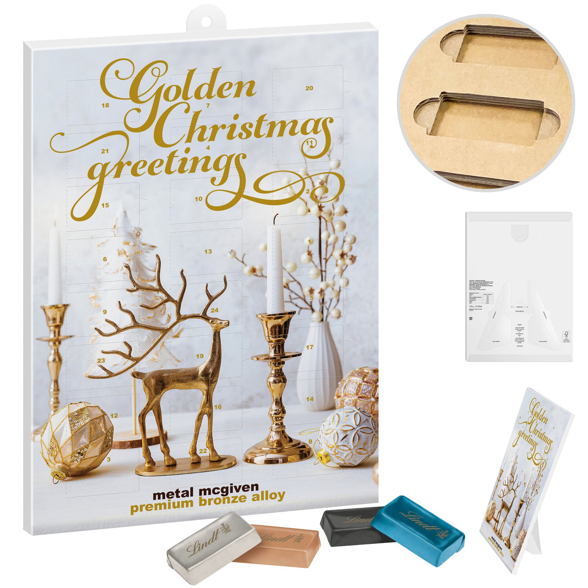 Lindt Adventskalender mit Logo – Papier, Lindt Naps
