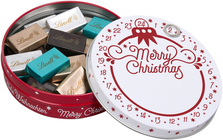 Lindt Adventskalender in Magnetdose mit Logo – Lindt Naps – Ansicht 2