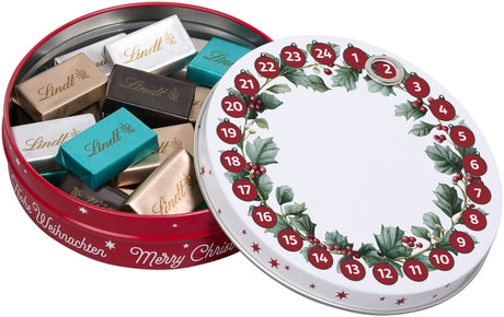 Lindt Adventskalender in Magnetdose mit Logo – Lindt Naps – Ansicht 3