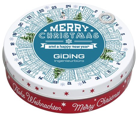 Lindt Adventskalender in Magnetdose mit Logo – Lindt Naps – Ansicht 7