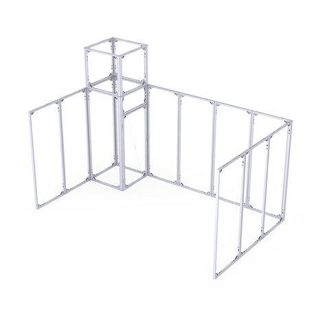 CORNECT Messepaket L: Animation vom Aufbau des Aluminium-Gestells