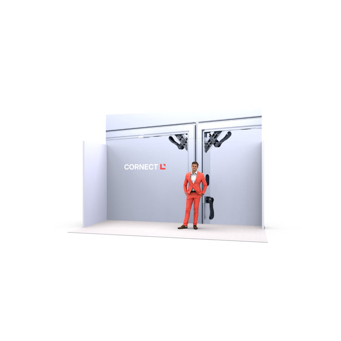 CORNECT Messepaket M – modularer Messestand bis 16 m²