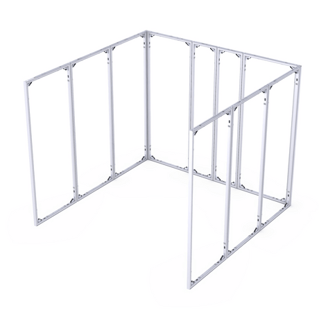 CORNECT Messepaket M: Animation vom Aufbau des Aluminium-Gestells