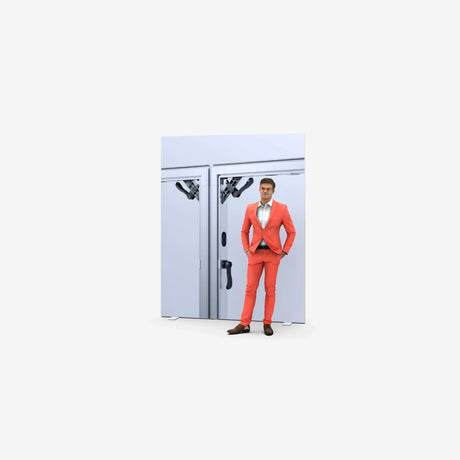 CORNECT Messepaket S: Aufbauvariante 1 des modularen Messestands auf 2 m²