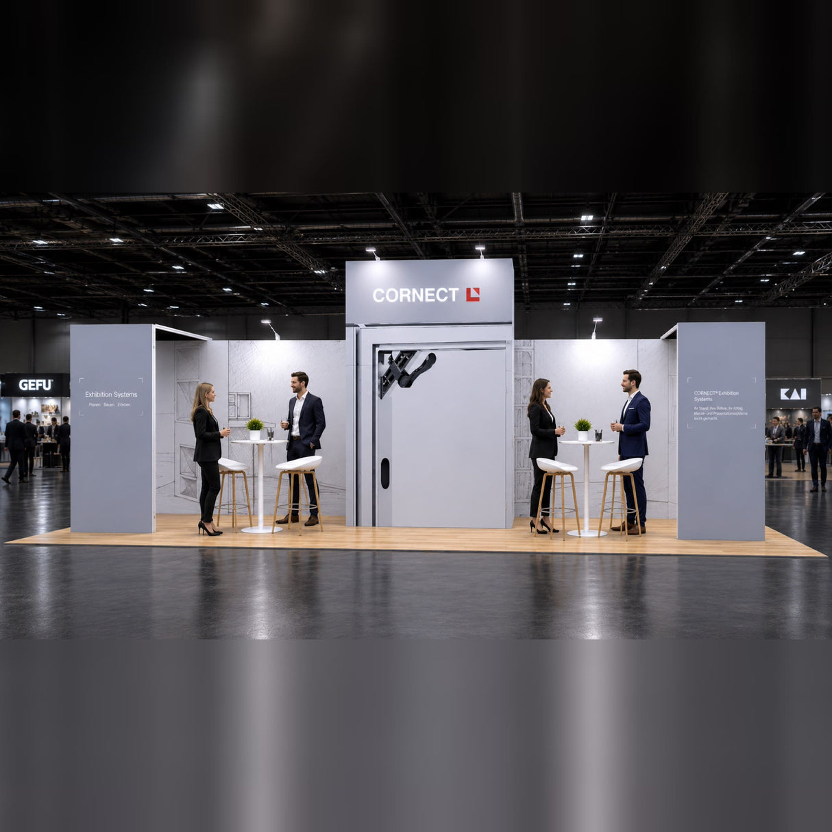 CORNECT Messepaket XL – modularer Messestand bis 40 m²