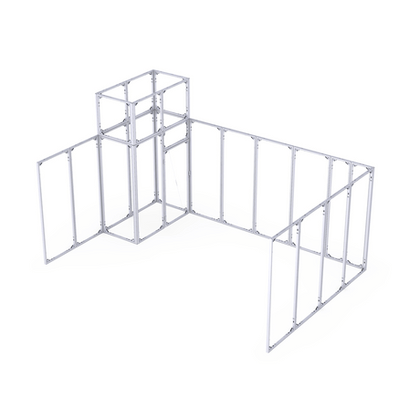 CORNECT Messepaket XL: Animation vom Aufbau des Aluminium-Gestells