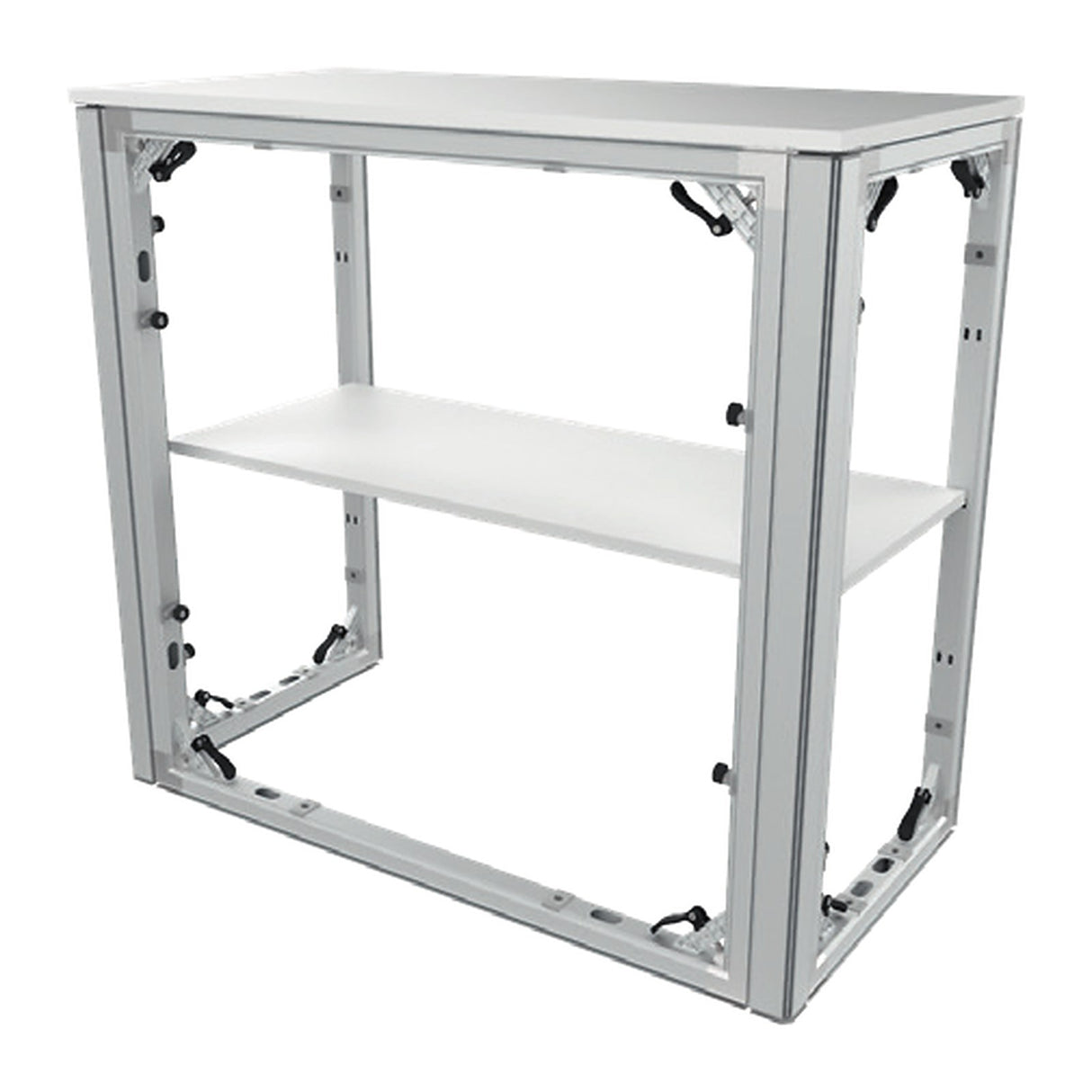 CORNECT Counter ONE T Gestell mit Deckplatte und Zwischenablage