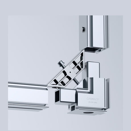CORNECT System 50 Eckverbinder Easy in geöffneter Position