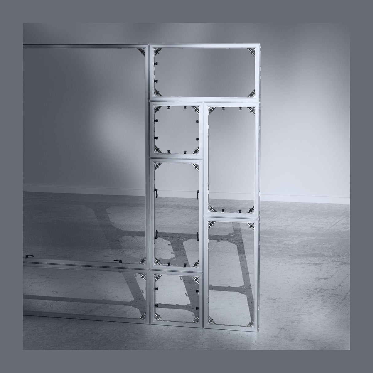 CORNECT System 50 Aluminiumrahmen im Studio