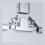 CORNECT System 50 T-Verbinder Easy verbindet drei Aluminiumprofile
