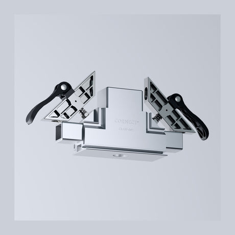 CORNECT System 50 T-Verbinder Plus mit werkzeuglosen Spannhebeln