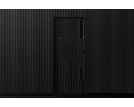 Detailaufnahme der Rückseite des Samsung Spatial Signage 85 Zoll mit Schacht für den integrierten Player