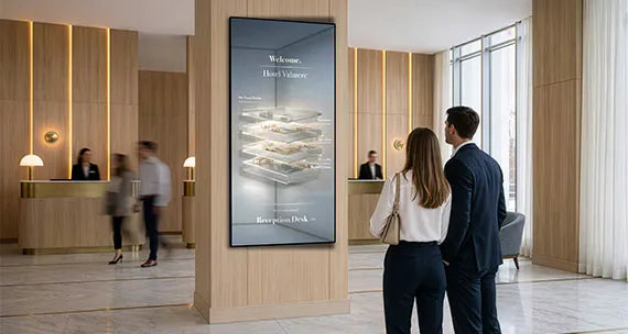 Spatial Signage im Empfangs- und Hotelbereich