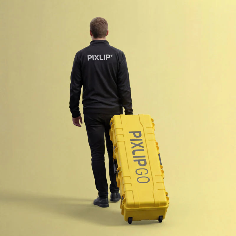 pixlip go koffer case mit rollen travelcase