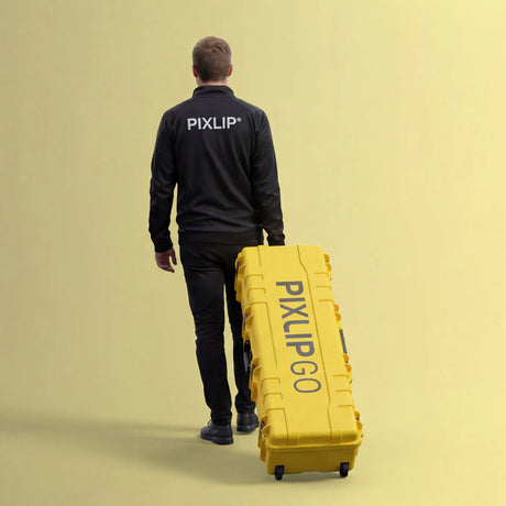 pixlip go koffer case mit rollen travelcase