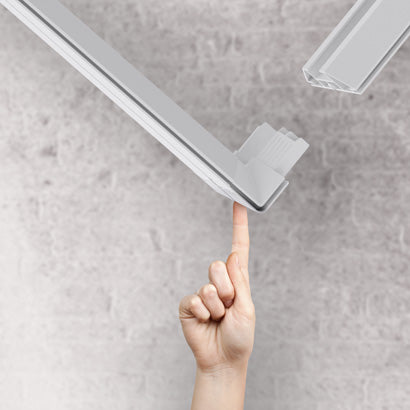 Beleuchtete Messewand 85cm breit – Detailansicht