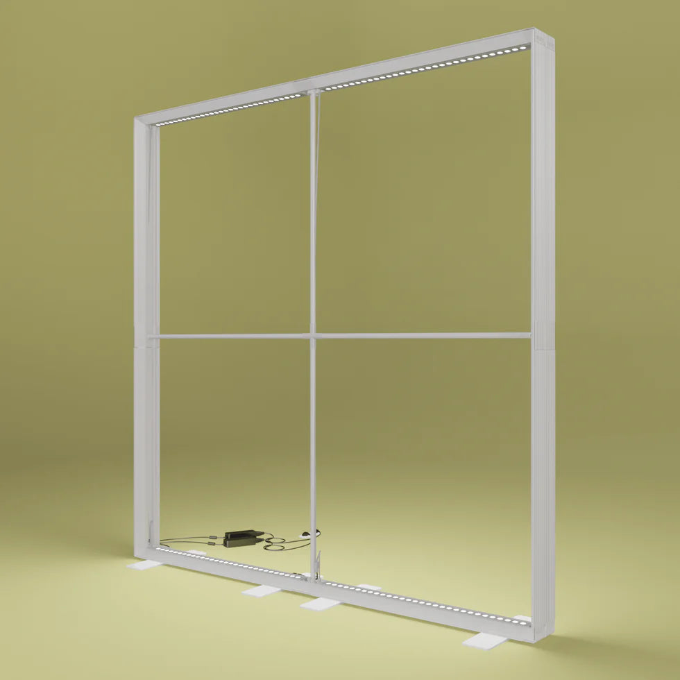 pixlip go strebenerweiterungs set einbau im Lightbox Rahmen